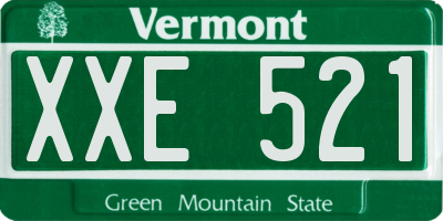 VT license plate XXE521