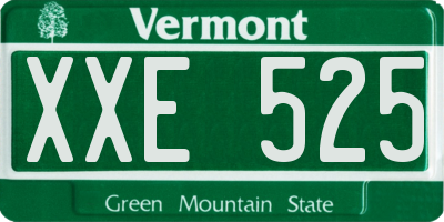 VT license plate XXE525
