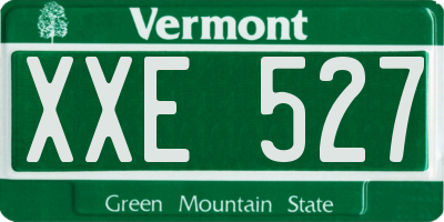 VT license plate XXE527