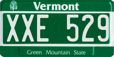VT license plate XXE529