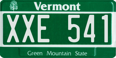 VT license plate XXE541