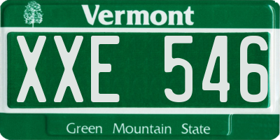 VT license plate XXE546