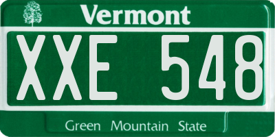 VT license plate XXE548