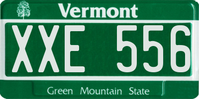 VT license plate XXE556