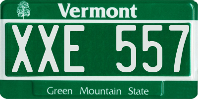 VT license plate XXE557