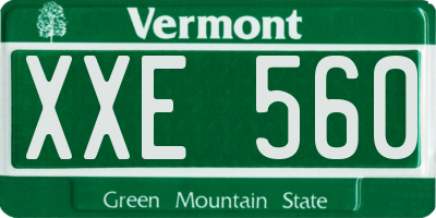VT license plate XXE560