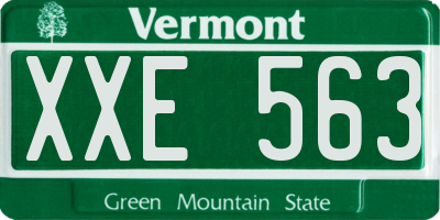 VT license plate XXE563