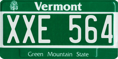 VT license plate XXE564