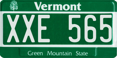 VT license plate XXE565