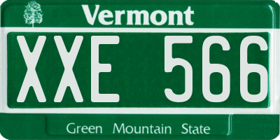 VT license plate XXE566
