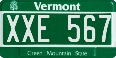 VT license plate XXE567
