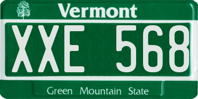 VT license plate XXE568