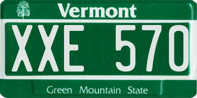 VT license plate XXE570