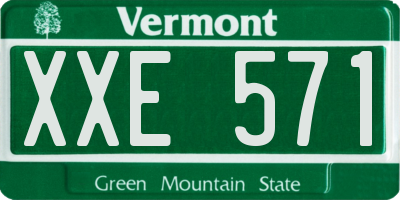 VT license plate XXE571