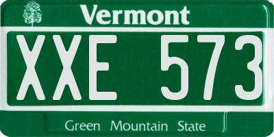 VT license plate XXE573