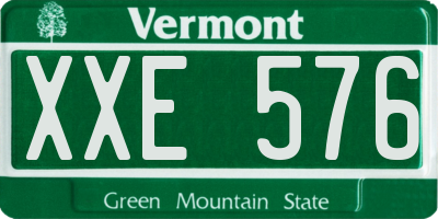 VT license plate XXE576