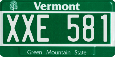 VT license plate XXE581