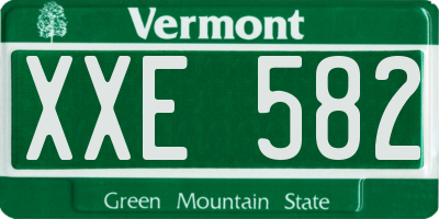 VT license plate XXE582