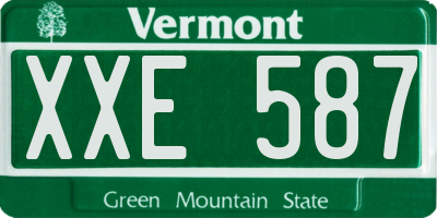 VT license plate XXE587