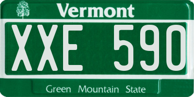 VT license plate XXE590