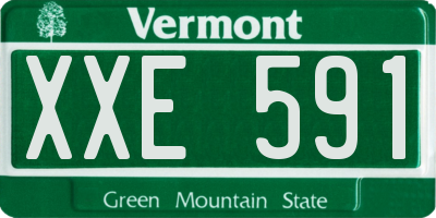 VT license plate XXE591