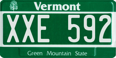 VT license plate XXE592