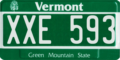 VT license plate XXE593