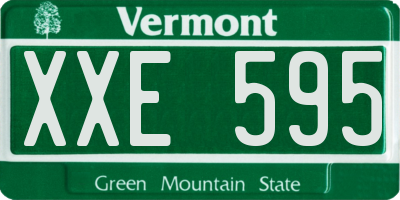 VT license plate XXE595