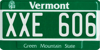 VT license plate XXE606
