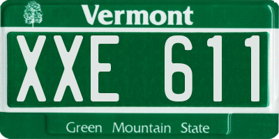 VT license plate XXE611
