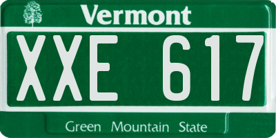 VT license plate XXE617