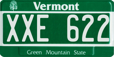 VT license plate XXE622