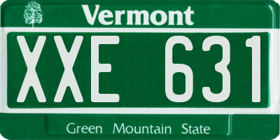 VT license plate XXE631