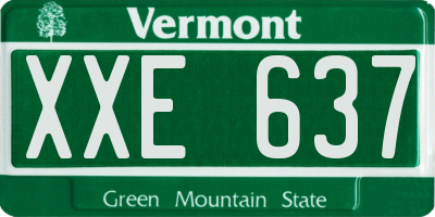 VT license plate XXE637