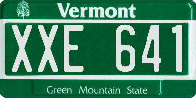 VT license plate XXE641
