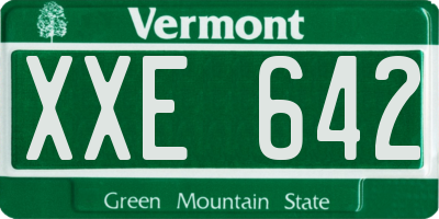 VT license plate XXE642