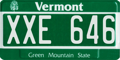 VT license plate XXE646