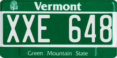 VT license plate XXE648