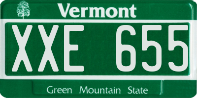 VT license plate XXE655