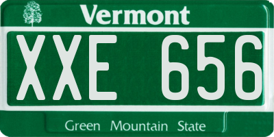 VT license plate XXE656