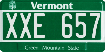 VT license plate XXE657