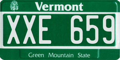 VT license plate XXE659