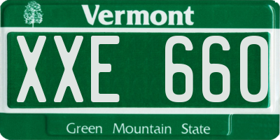 VT license plate XXE660