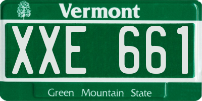 VT license plate XXE661