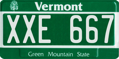 VT license plate XXE667