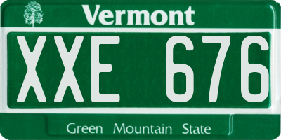 VT license plate XXE676