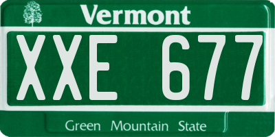 VT license plate XXE677