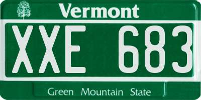 VT license plate XXE683