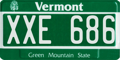 VT license plate XXE686