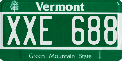 VT license plate XXE688